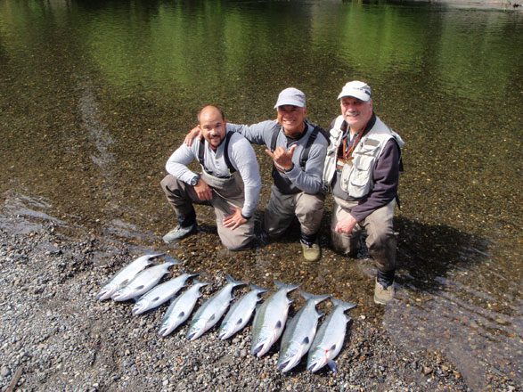 Three Men Fishing in the Situk River